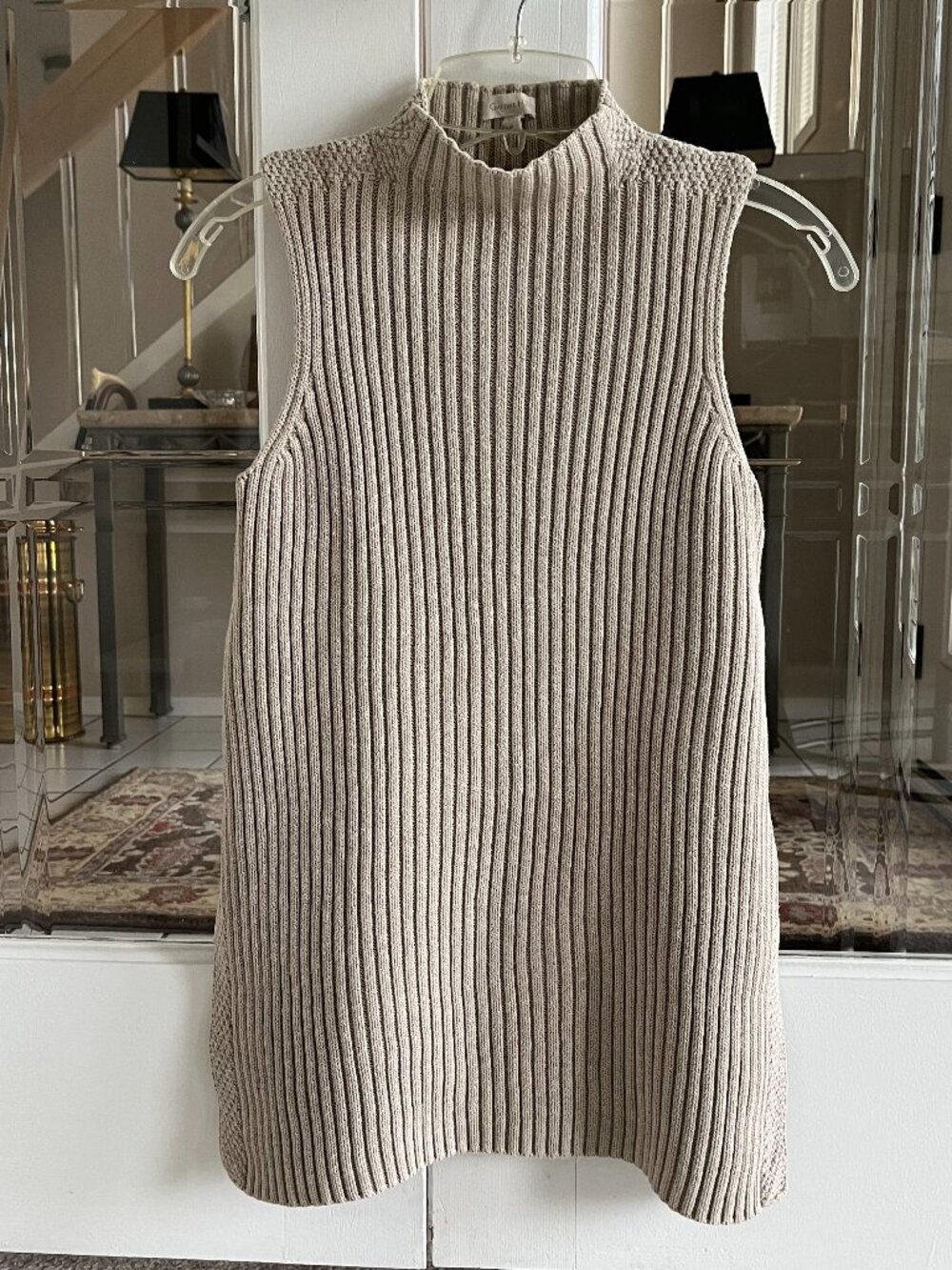Garnet Hill Linen & Organic Cotton Sleeveless Sweater